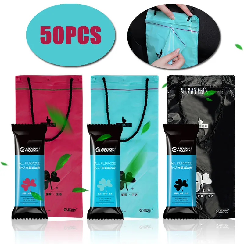Biodegradable Bin Liner - 50 adet araba tek kullanımlık çöp