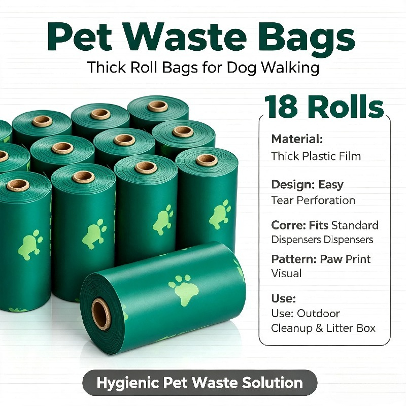 Biodegradable Bin Liner - 18 Rulo Köpek Dışkı Torbası, 270