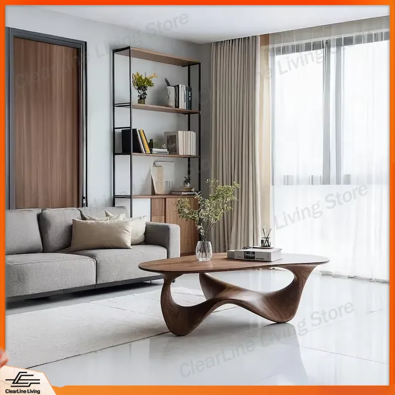 Sustainable Living Home - Modern Masif Ahşap Sehpa El Yapımı