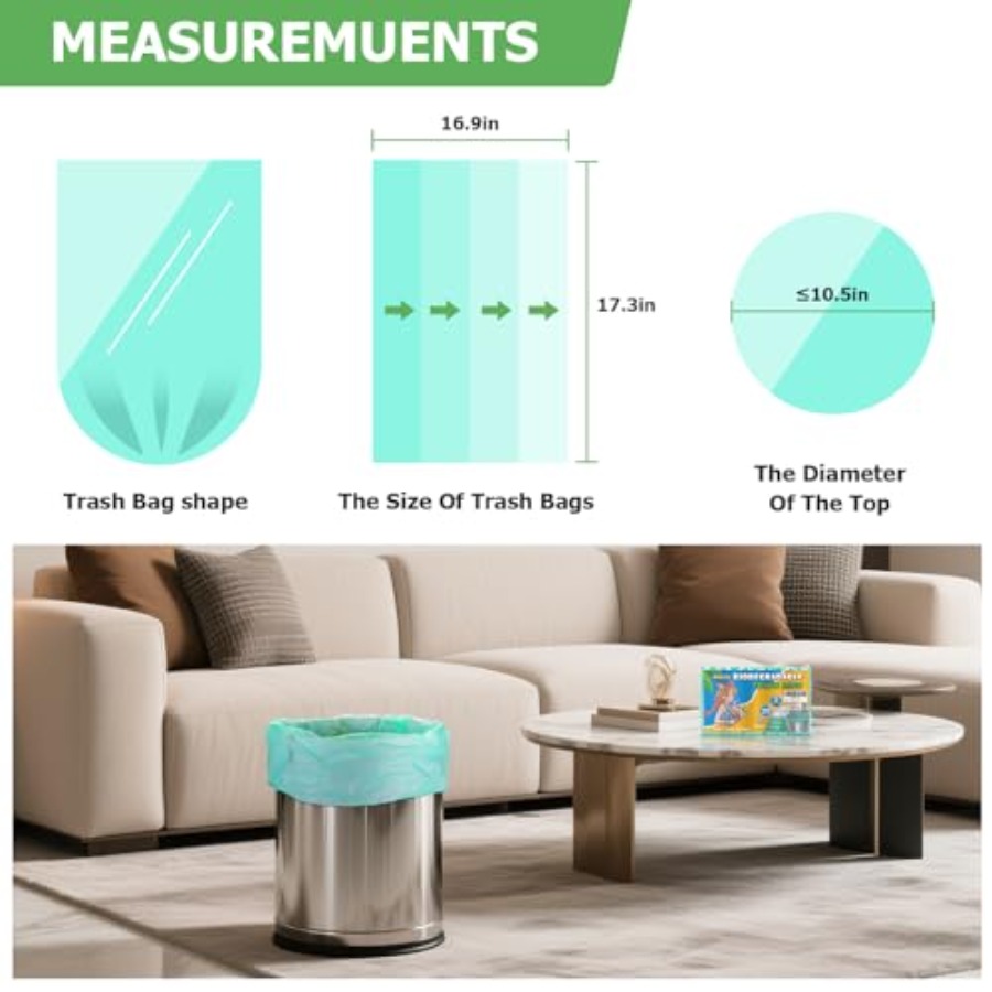 2 Galon Mini Yeşil Çöp Torbası - Biodegradable Bin Liner incelemesi ve fiyatı